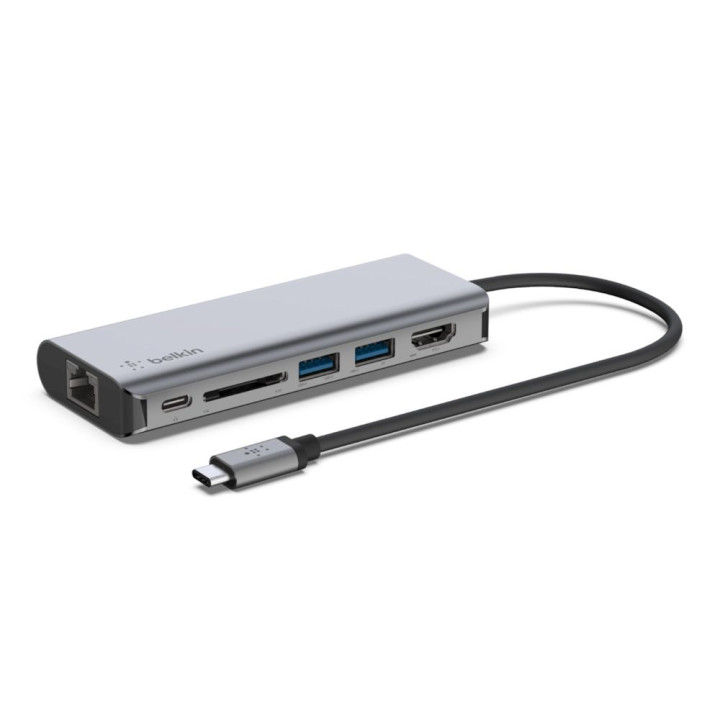BELKIN ADATTATORE HUB USB-C 6 IN 1 PD HDMI ETHERNET SD